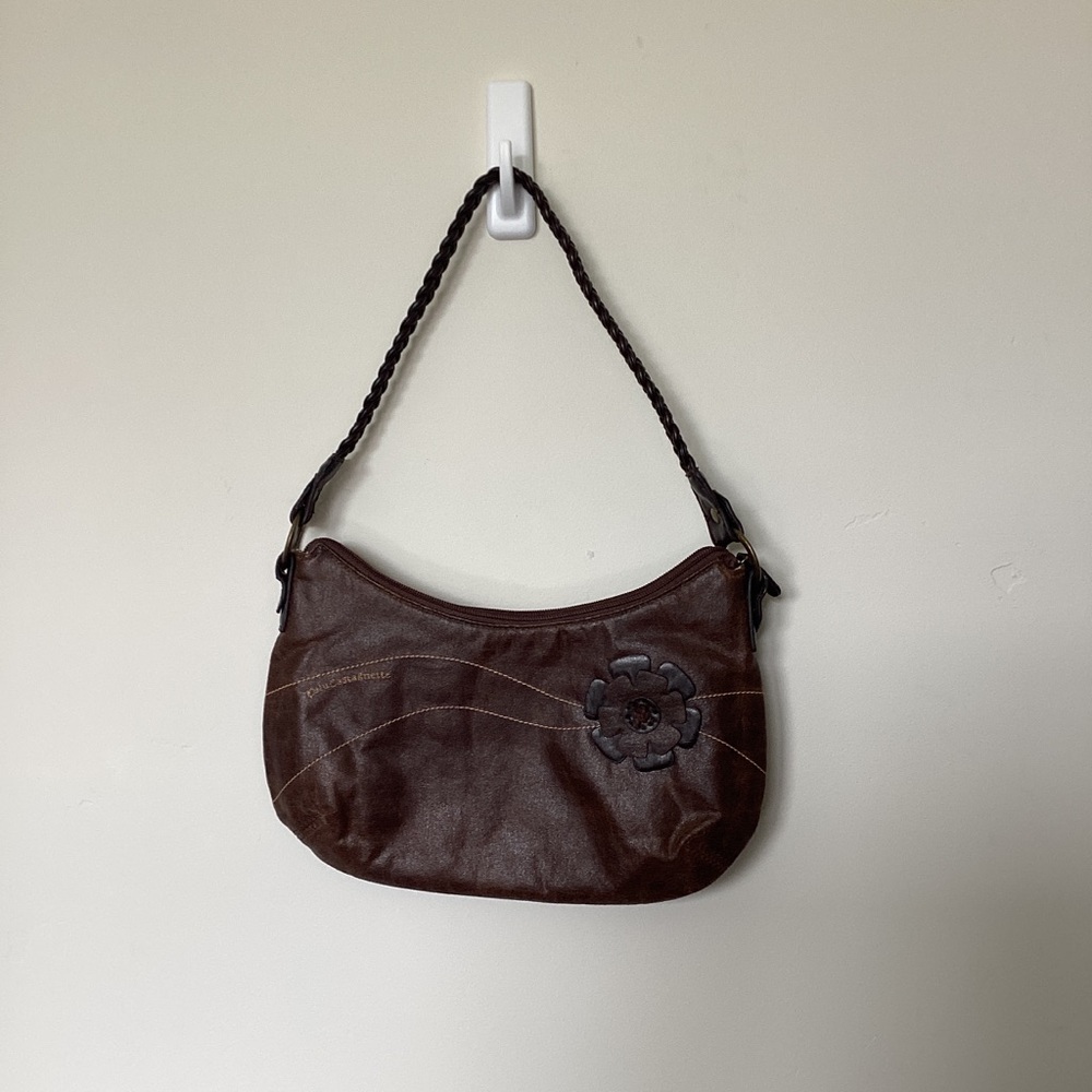 Lulu Castagnette Classic Brown Leather Shoulder Bag